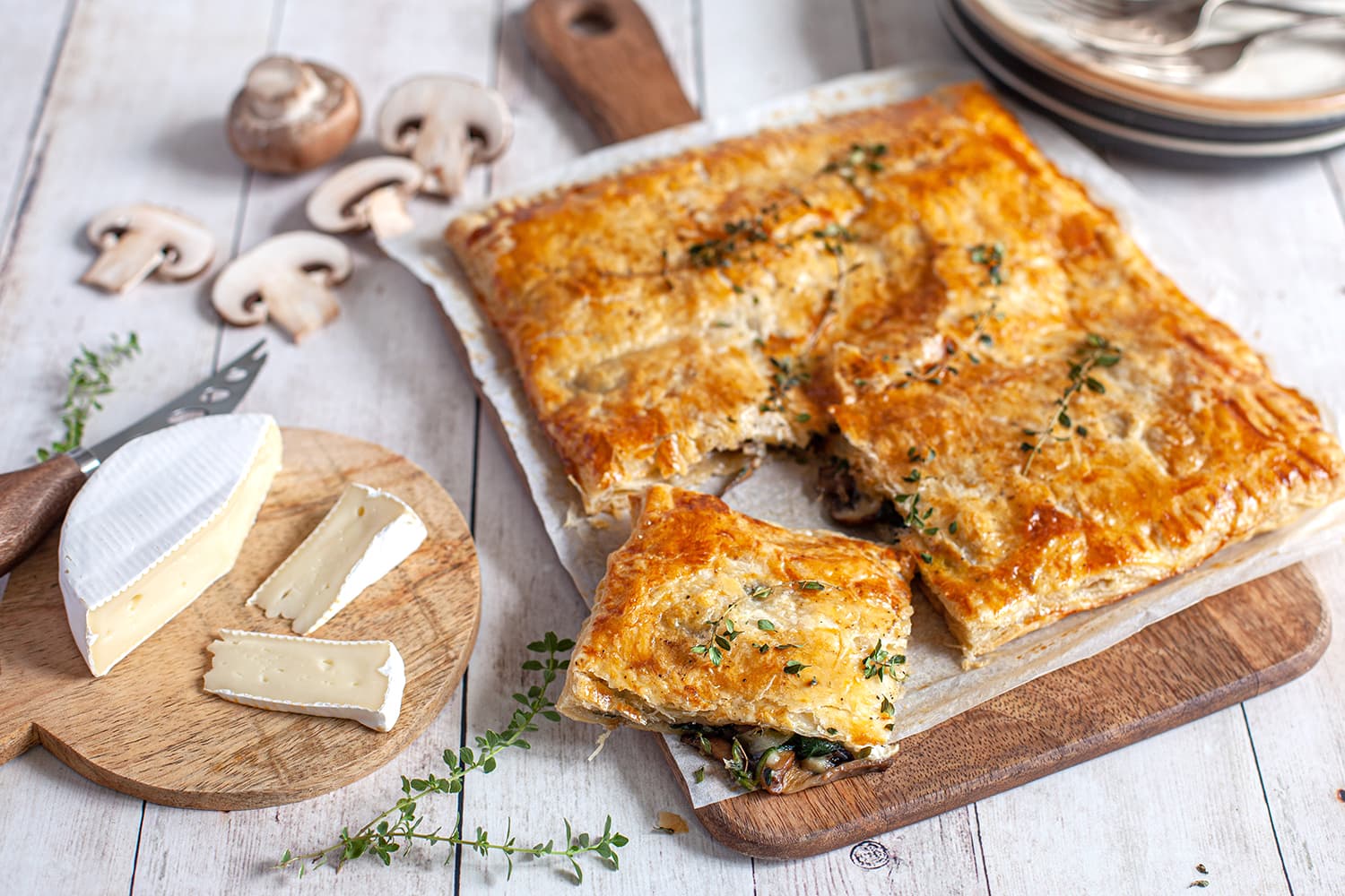 Brie cheese and mushroom pie Cheesebar