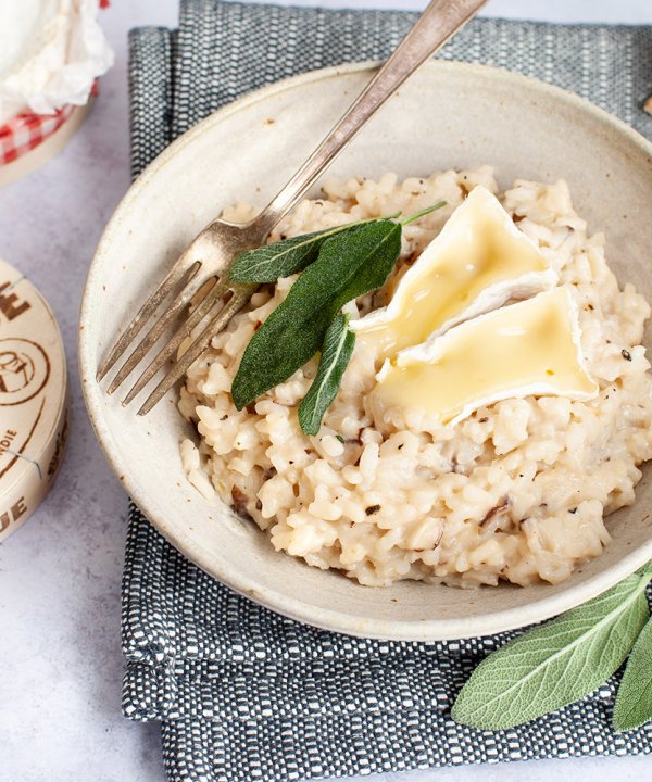 Recipe -  Risotto with mushrooms, Le Rustique camembert and crispy sage